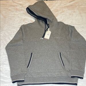 Ben Sherman Navy and Gray Striped Hoodie